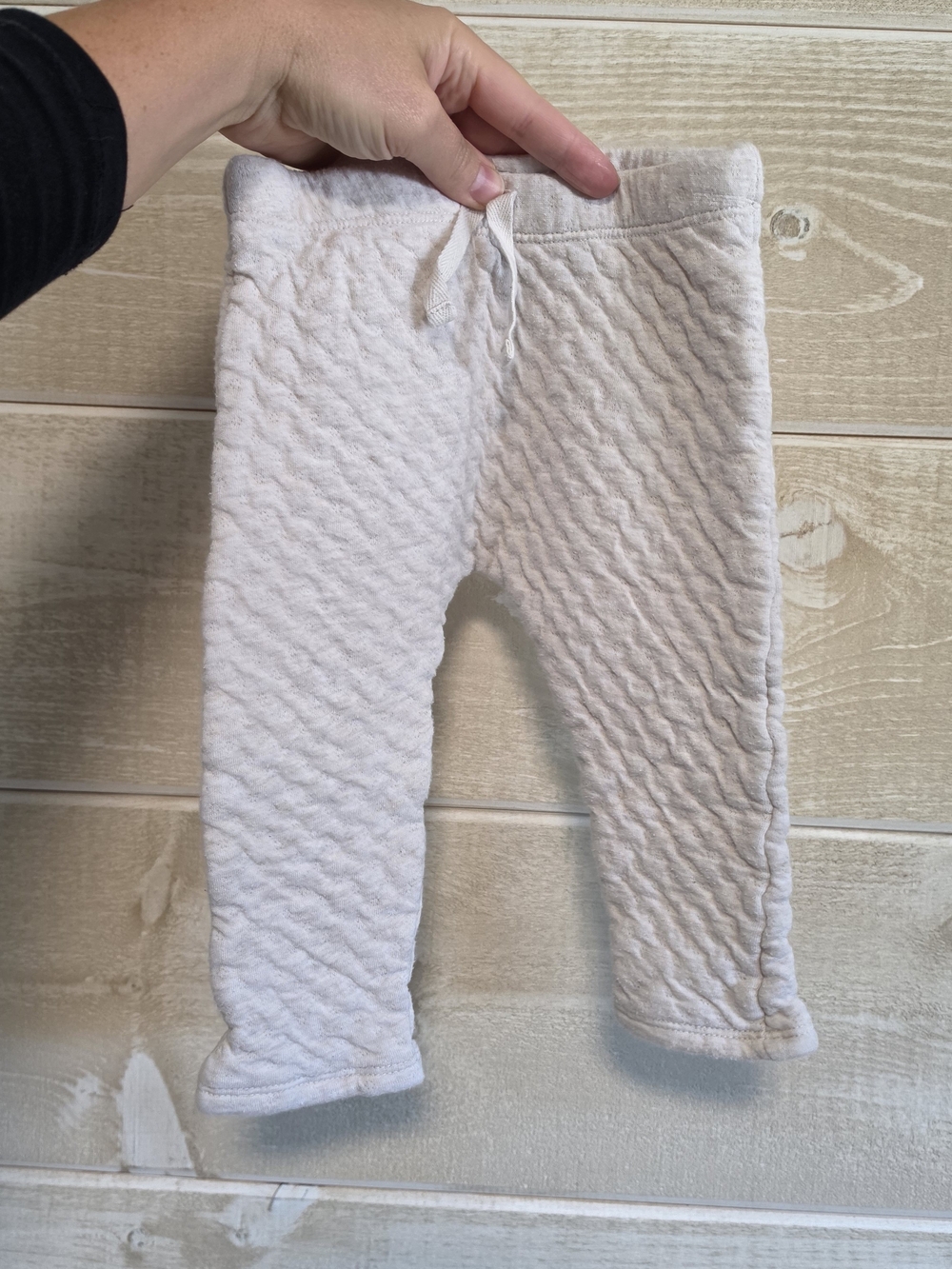 Quilted Cream Kids Joggers - Unbranded